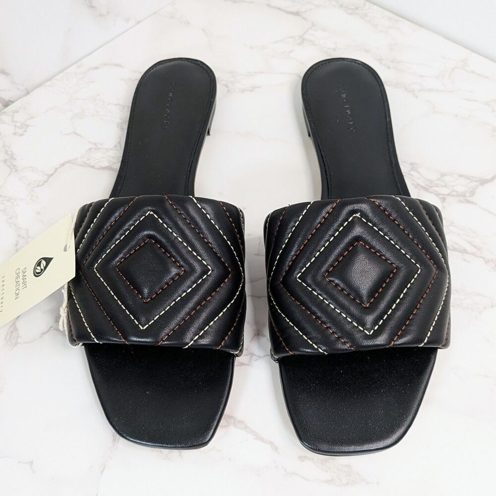 Sanctuary Women's Culture Flat Slide Sandal Black Size 11 NEW IN BOX